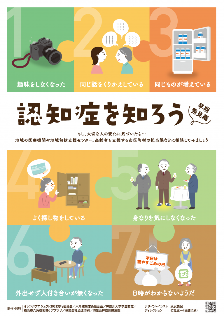 六角橋オレンジプロジェクト2021 認知症を知ろうポスター早期発見編