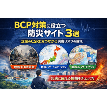CSRの一環として考えたい、企業の防災・BCP対策